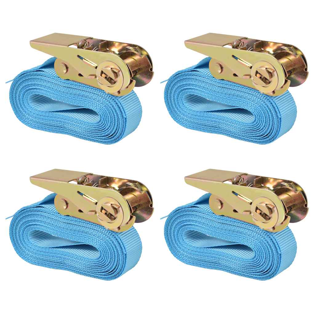 VidaXL spændingsremme 0,8 tons 6mx25mm blå 4 stk