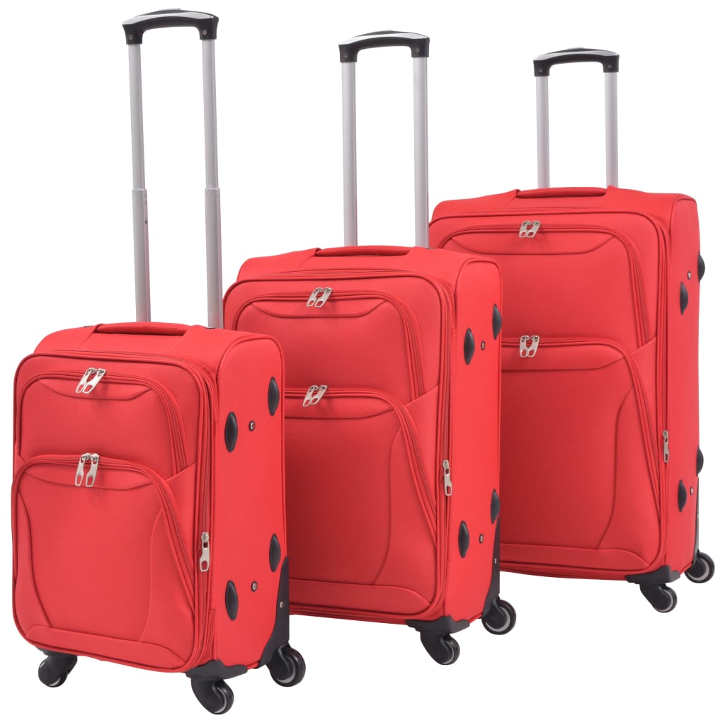 Vidaxl Trolleyset Red 3-Piece