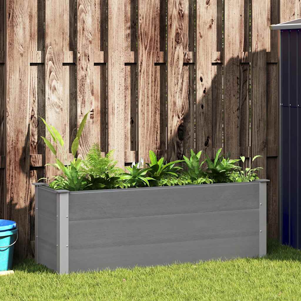 Vidaxl planter hævede 150x50x54 cm HKC grå