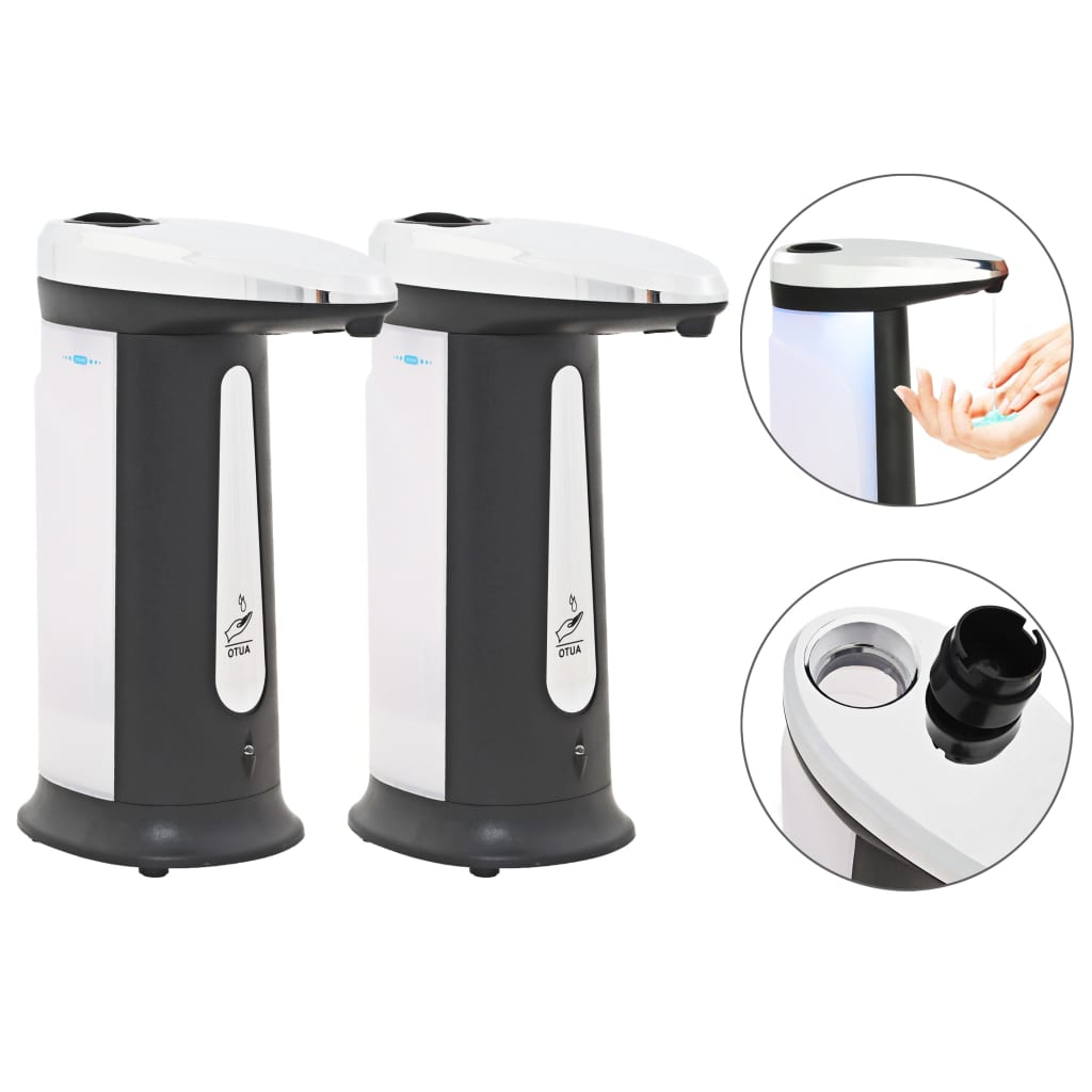 Vidaxl Automatiske sæbe dispensere Infrarød sensor 800 ml 2 stk