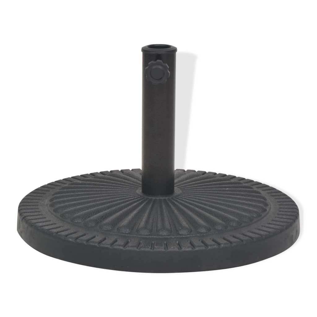 VidaXL parasolfod rund 14 kg harpiks sort