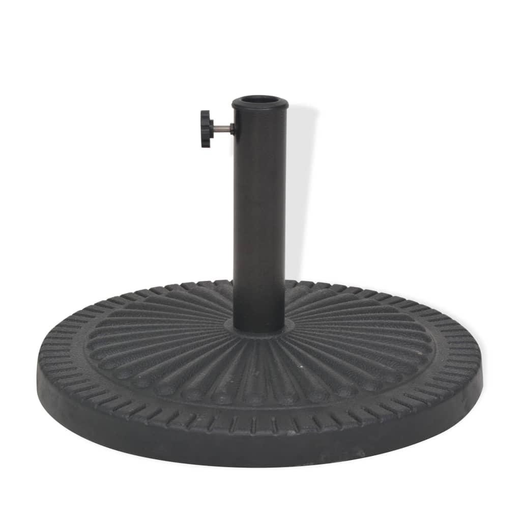 VidaXL parasolfod rund 14 kg harpiks sort