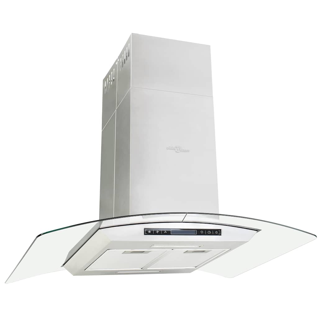 Vidaxl Island Extractor LCD Screen Sensor 756 m³ U LED 90 cm