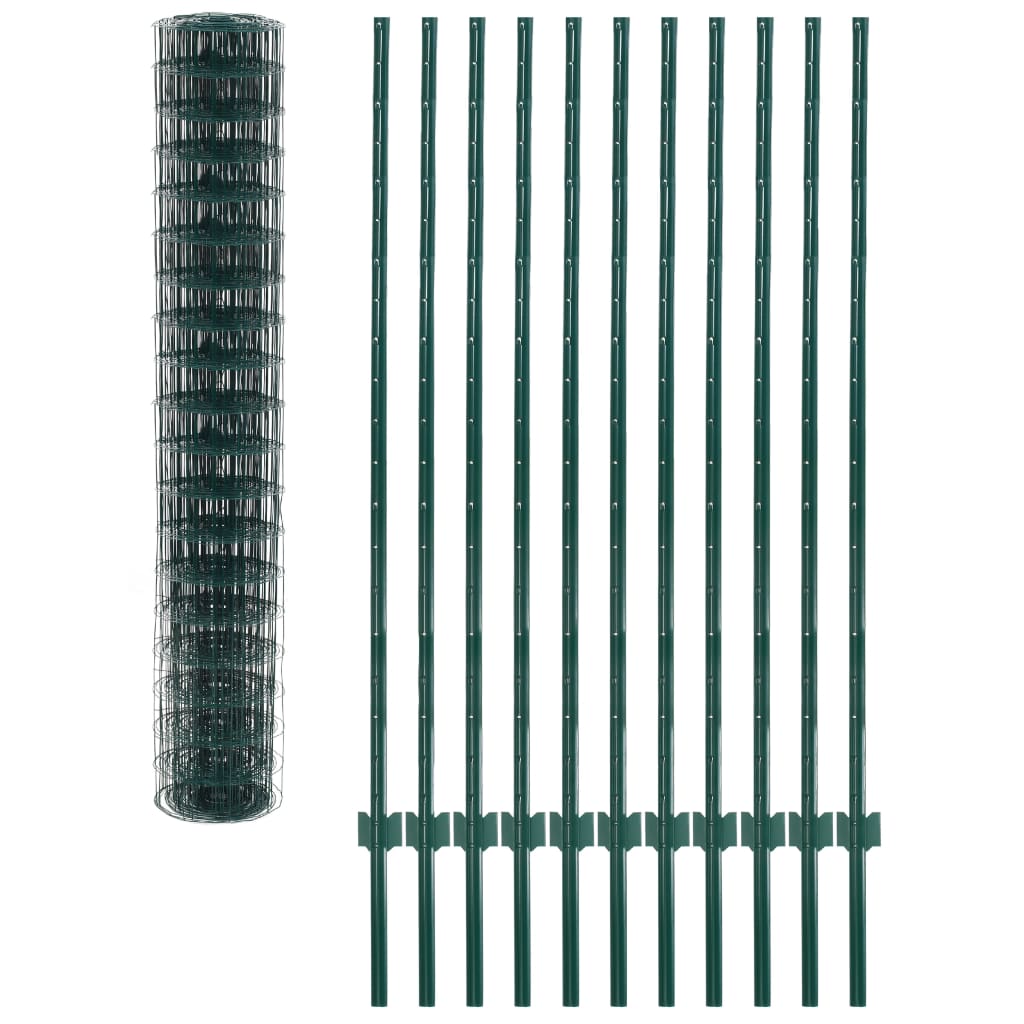 Vidaxx euro hegn 20x1,5 m stålgrøn