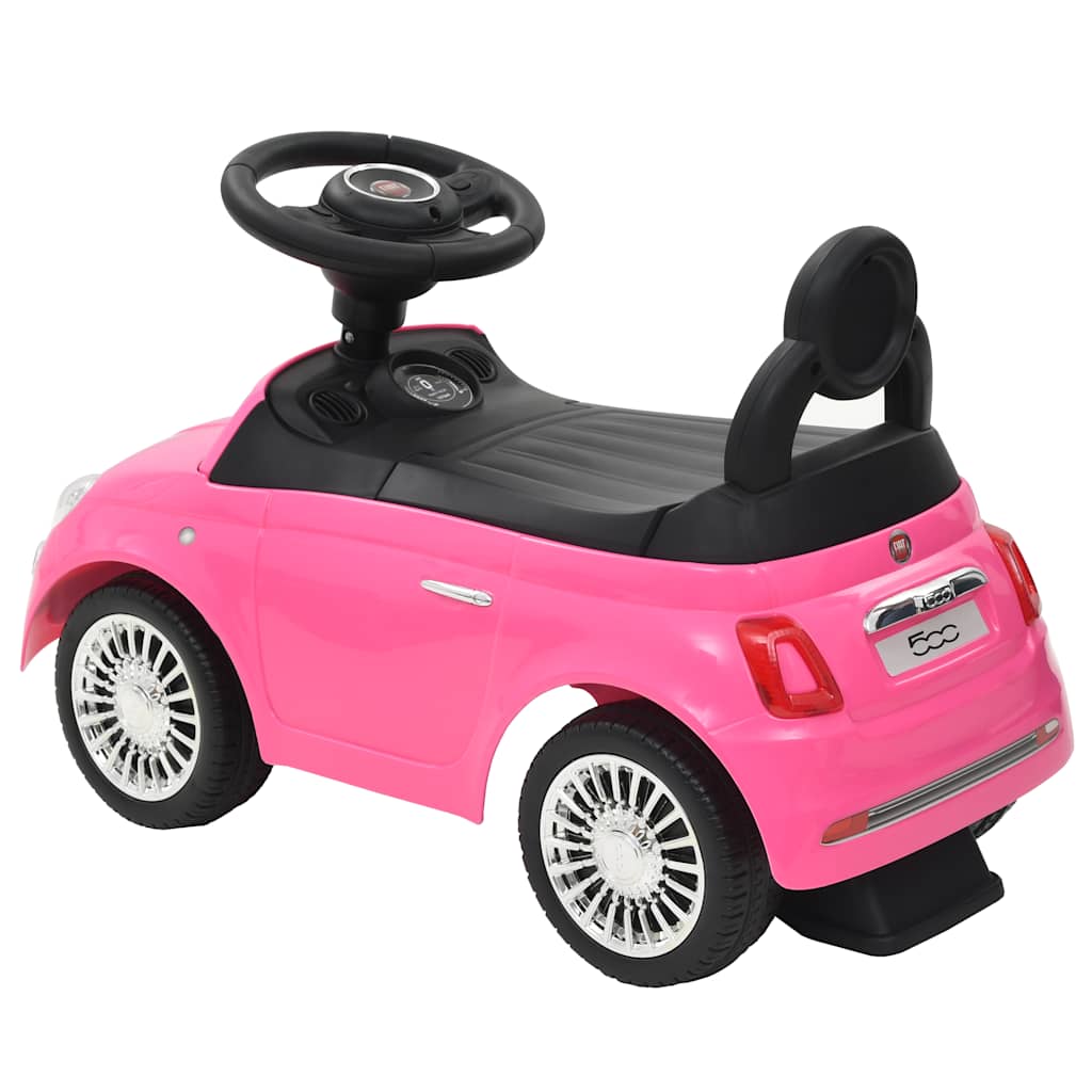 VidaXL løbebil Fiat 500 pink