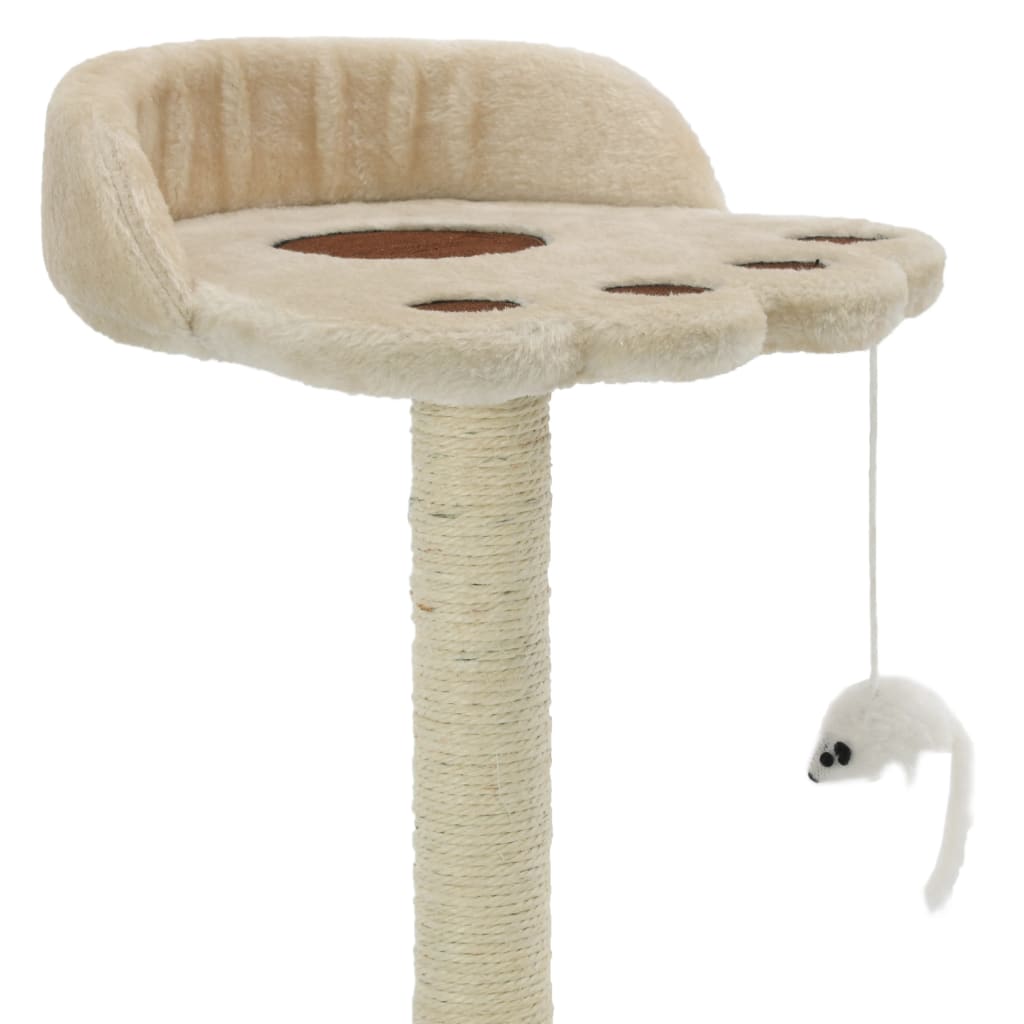 Vidaxl kattenkrabpaal mødte sisal krabpaal 40 cm beige en bruin