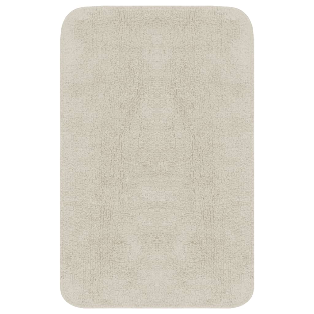 Vidaxl Bathmatting Set Fabric White 3-Piece