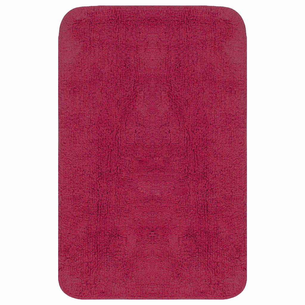 Vidaxl Bathmatting Set Stof Fuchsia 3-delt
