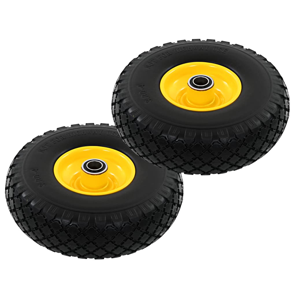 Vidaxl Hand Truck Wheels 3,00-4 (260x85) Solid PU 2 stk.
