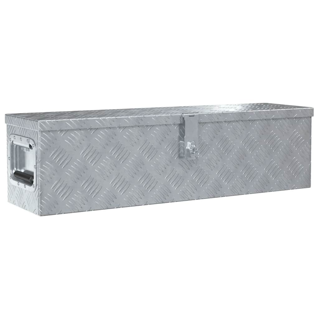 Vidaxl Aluminium Box 80.5x22x22 cm sølvfarvet
