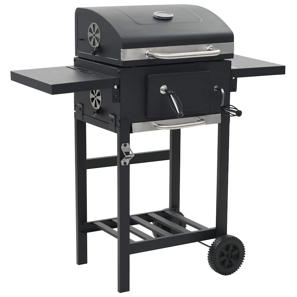 Vidaxl Charcoal Barbecue med underplank sort