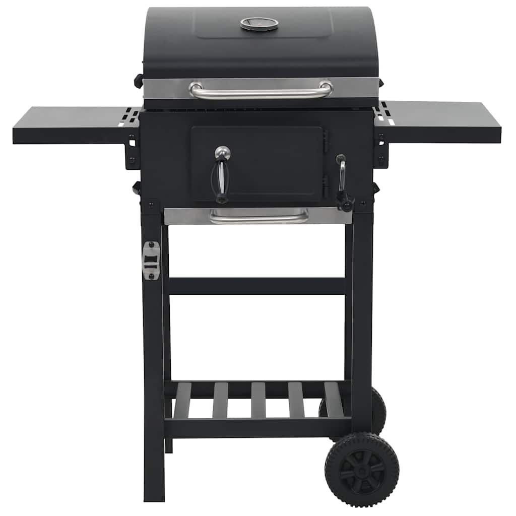 Vidaxl Charcoal Barbecue med underplank sort