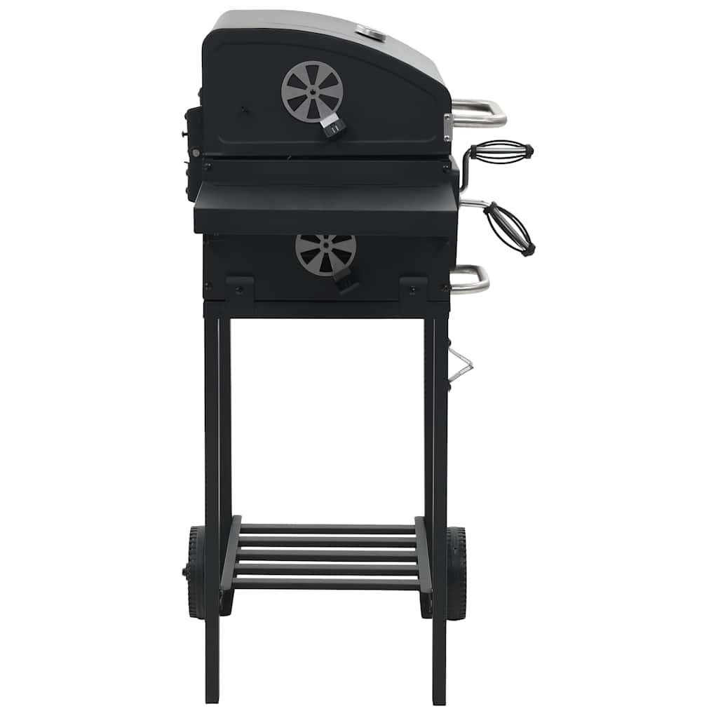 Vidaxl Charcoal Barbecue med underplank sort