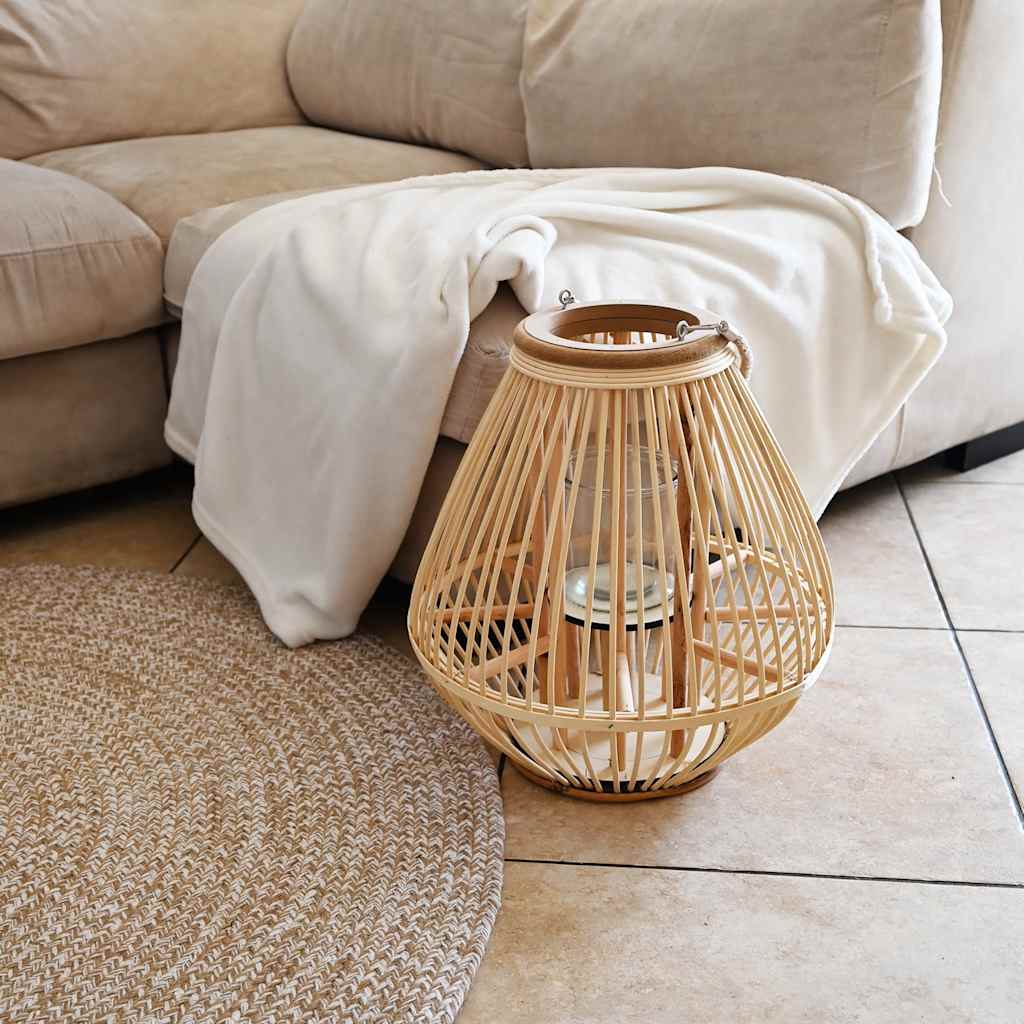 Vidaxl Lantern Holder hængende Wicker Naturel