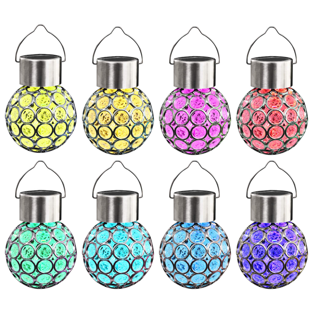 Vidaxl Solarlamp hængende 8 st LED'er RGB