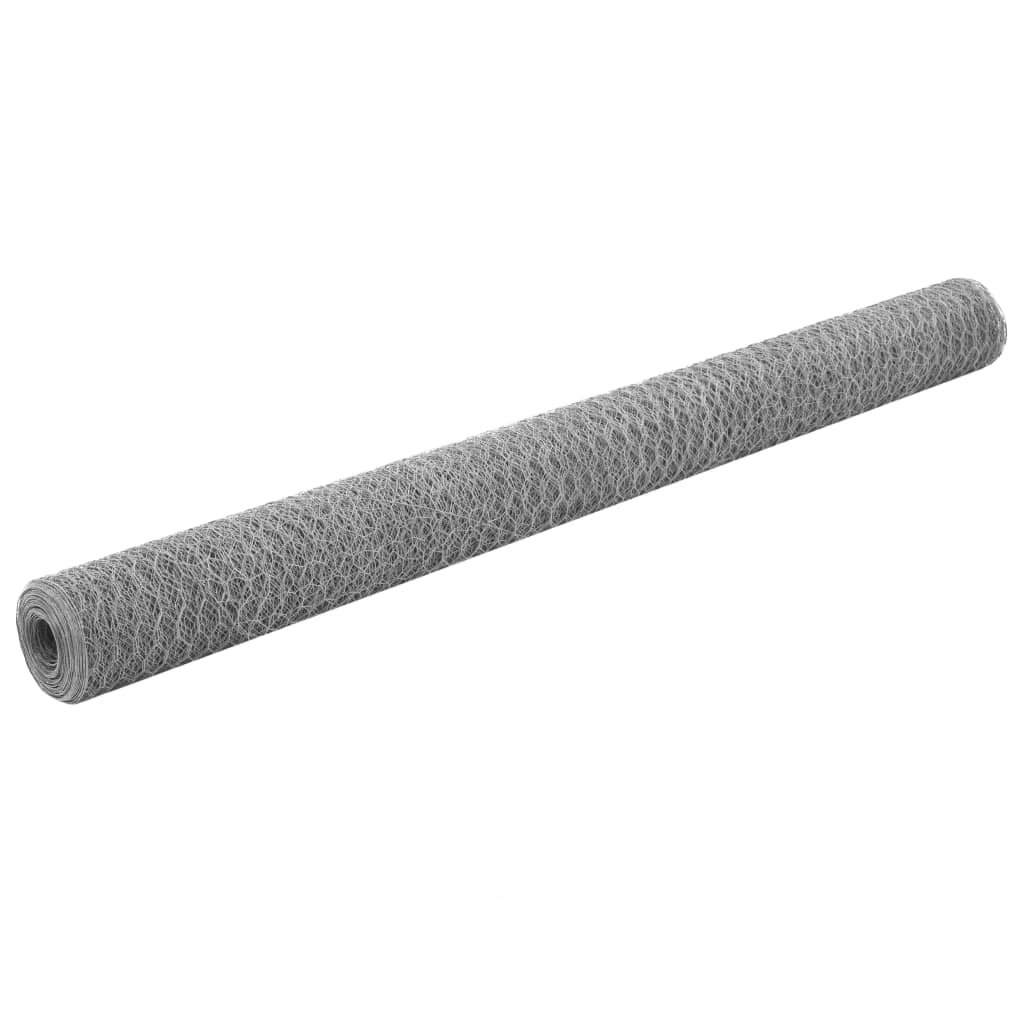 Vidaxl kyllingetråd 25x1,5 m galvaniseret stål sølvfarvet