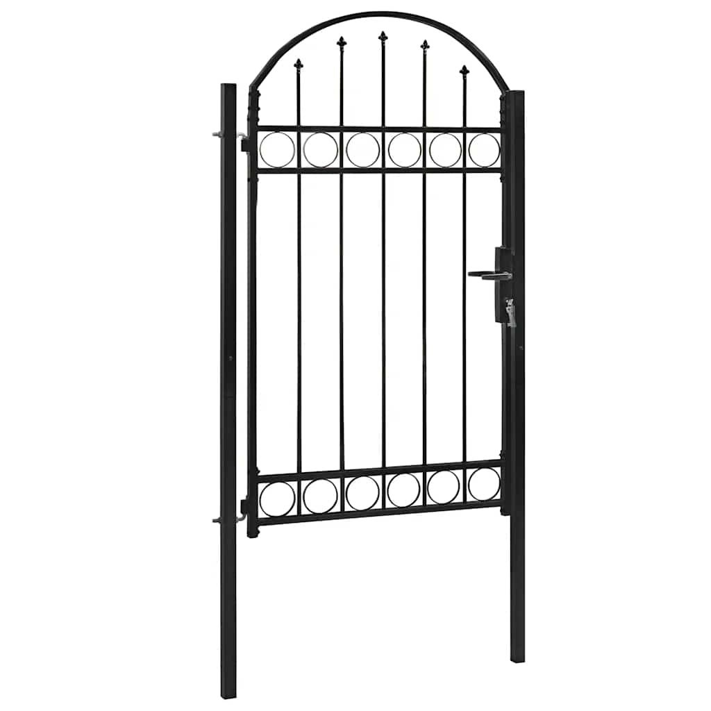 Vidaxx hegnslåge med buet topstål 104x175 cm sort