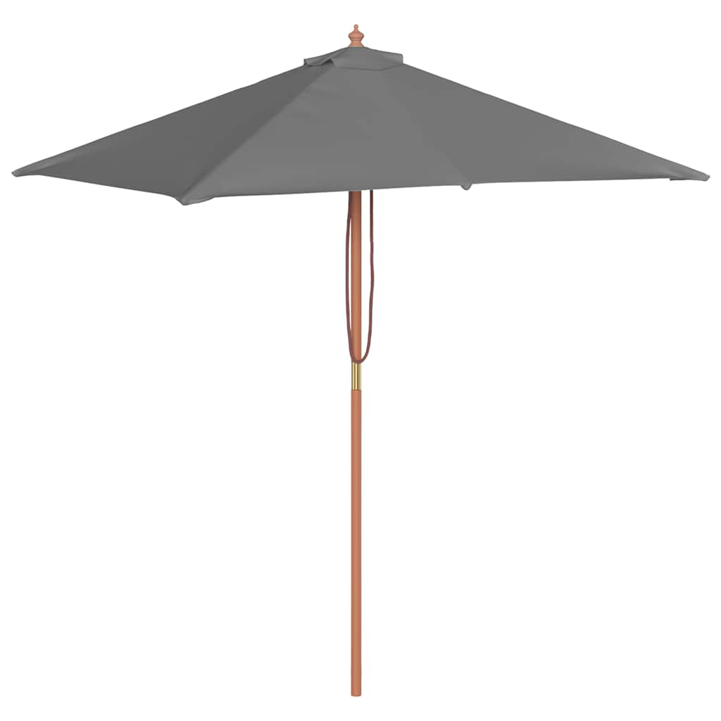 Vidaxl parasol med træstang 150x200 cm antracit