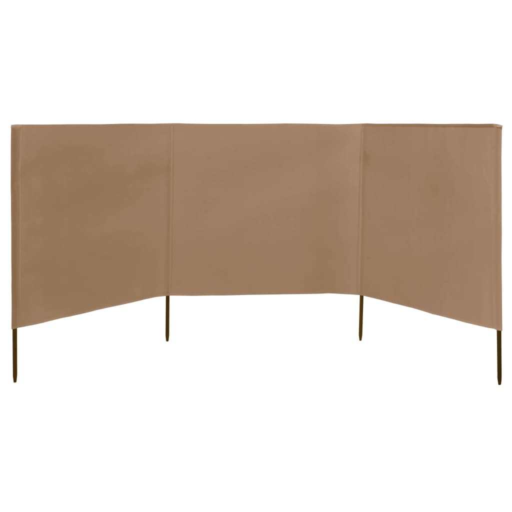 Vidaxx vindfang 3-paneler 400x120 cm stof taupe