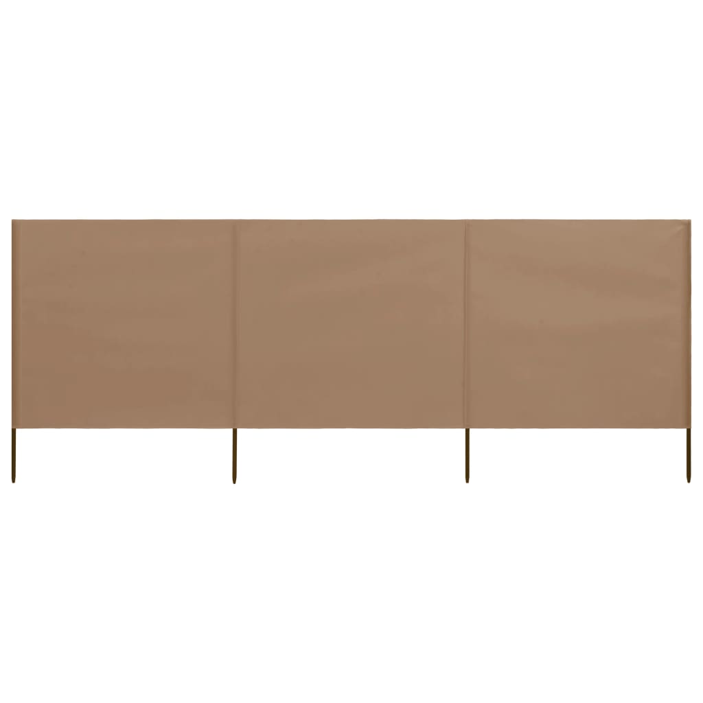 Vidaxx vindfang 3-paneler 400x120 cm stof taupe