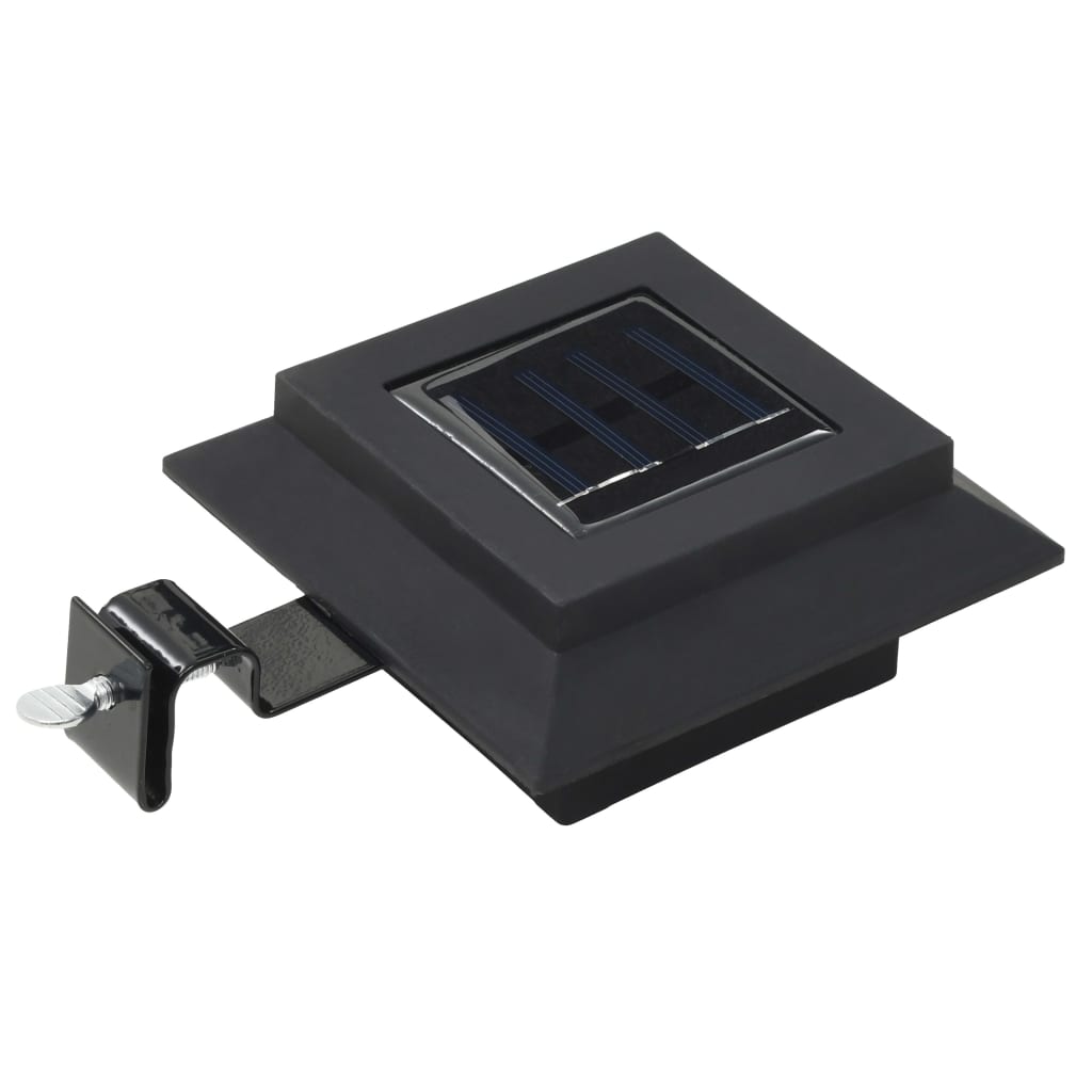 VIDAXXL LED Solarlamper Square 12 cm sort 6 stk