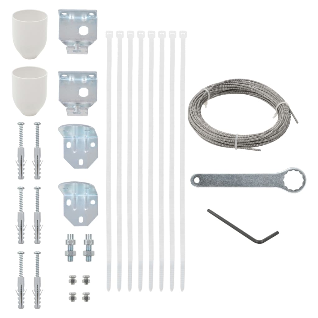 Vidaxl Balkon Screen Accessory Set 29-stykke