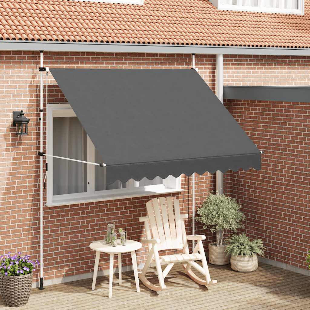 Vidaxl Luifel udvider manuelt 250 cm antracit