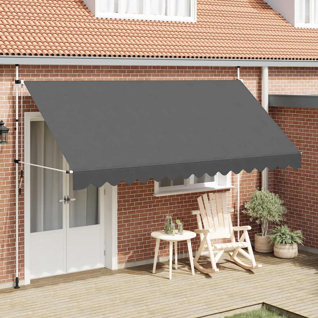 Vidaxl Luifel manuelt udvides 400 cm antracit