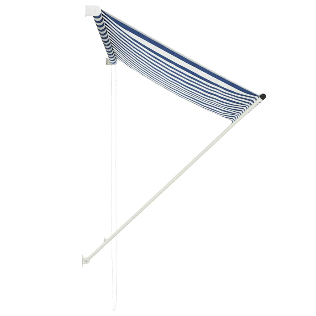 Vidaxx udtrækbart fortelt 150x150 cm blå og hvid