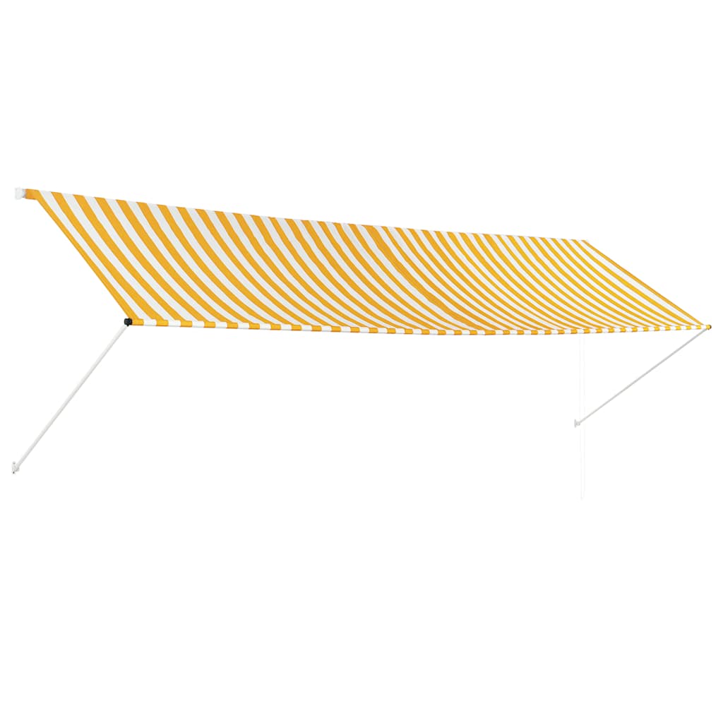 Vidaxl Luifel Udvides 400x150 cm gul og hvid