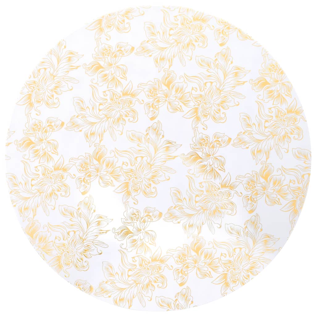 Vidaxx 2 stk bordbetræk stretch 70 cm hvid med guld print