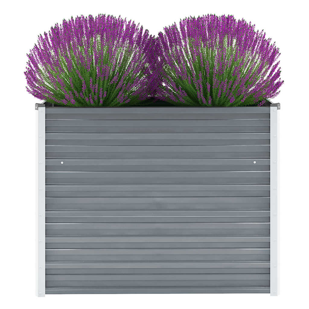 Vidaxl planter hævet 100x40x77 cm galvaniseret stålgrå