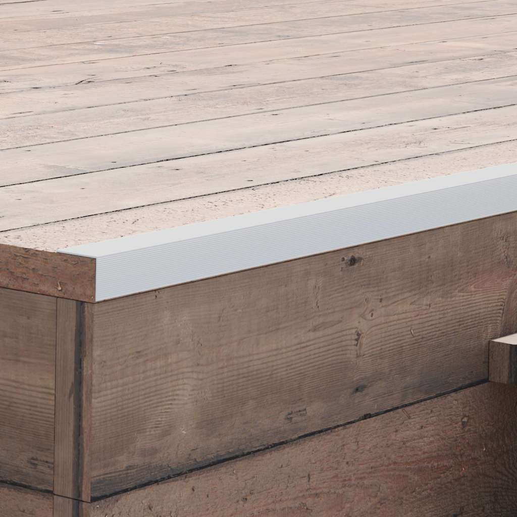 Vidaxl 5 St Terrace Corner Skirting Boards 170 cm aluminium sølvfarvet