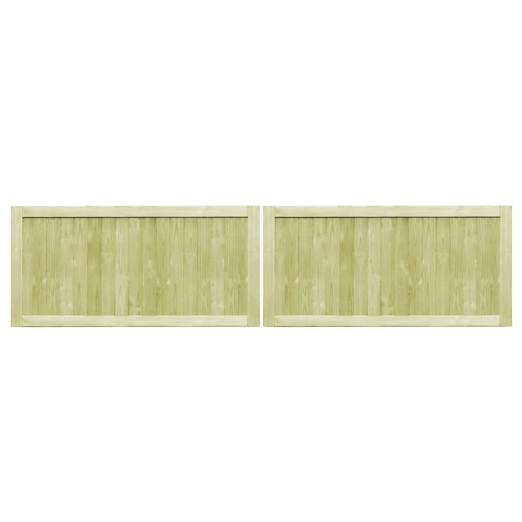 Vidaxl -porte 2 stk. 300x75 cm imprægneret fyrretræ