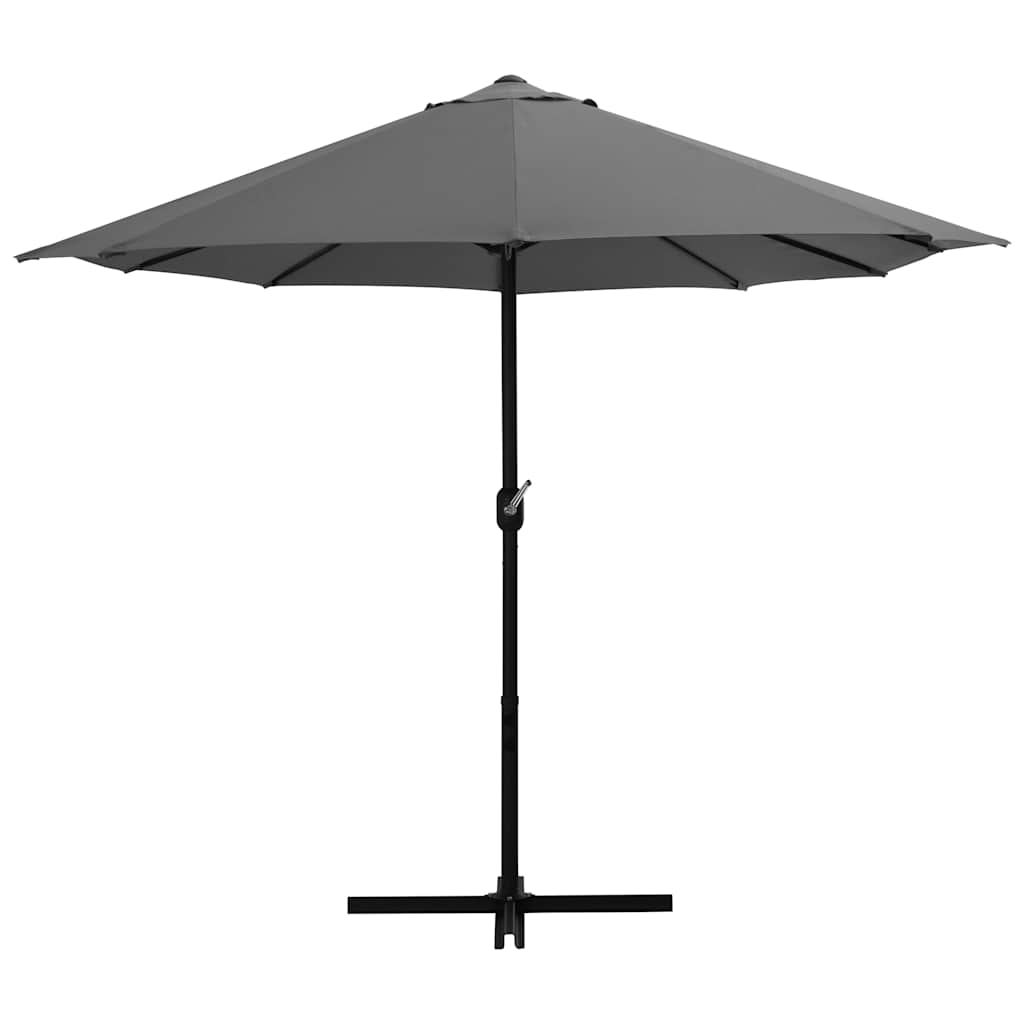 Vidaxl -parasol med aluminiumstang 460x270 cm anthracit