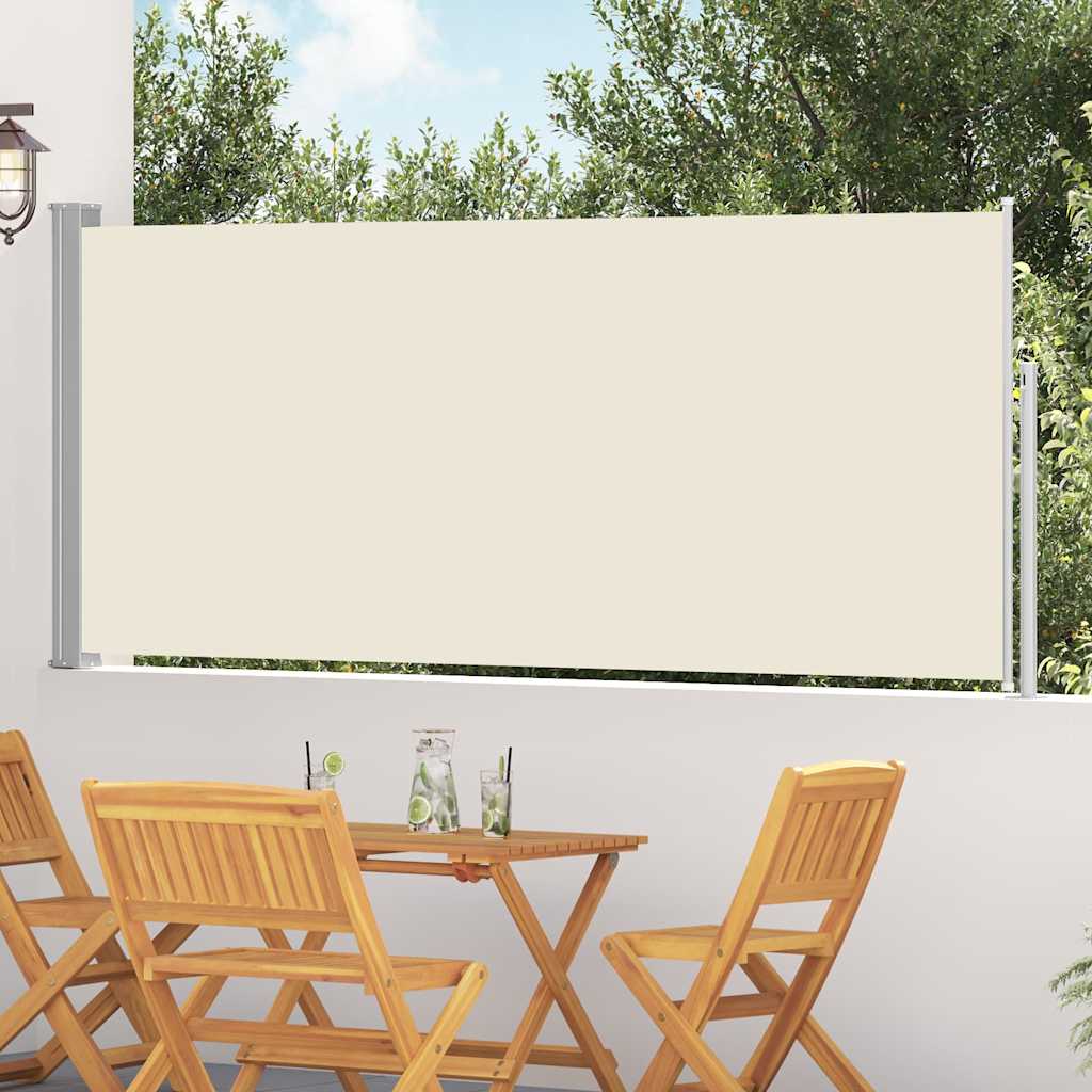 Vidaxx udtrækbar vindskærm 120x300 cm creme