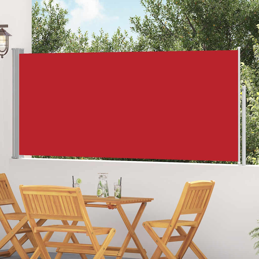 Vidaxx udtrækbar vindskærm 120x300 cm rød