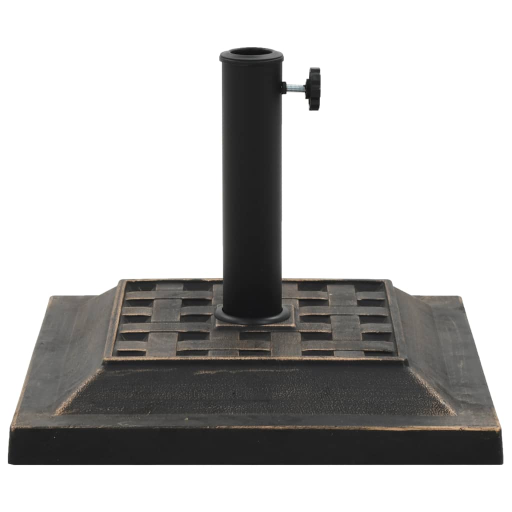 Vidaxl Parasol Foot Square 12 kg polyresin bronze farvet