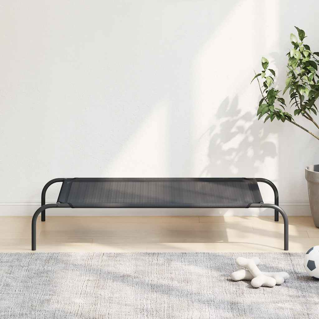 Vidaxl Dog Bed hævet L Tekstiler sort