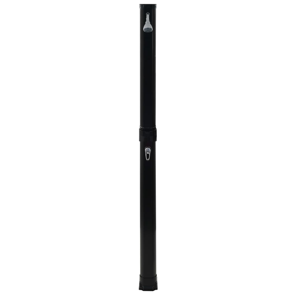 Vidaxl Solardouche sammenfoldelig 23 L 214 cm sort
