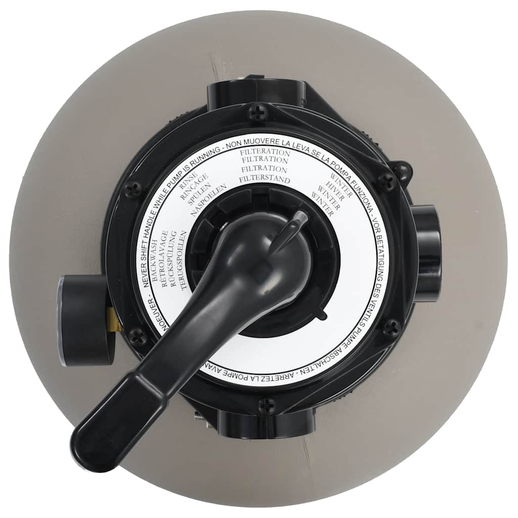 Vidaxl Swimming Pool Sand Filter med 4-positionsventil 350 mm grå