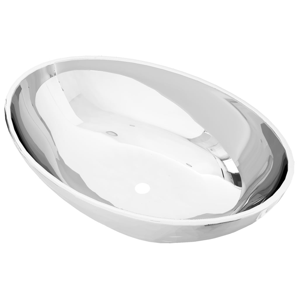 Vidaxl Washbasin 40x33x13,5 cm keramisk sølvfarvet