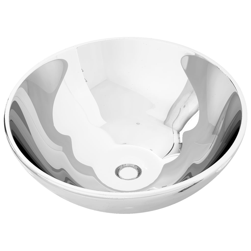 Vidaxl Washbasin 32.5x14 cm keramisk sølvfarvet