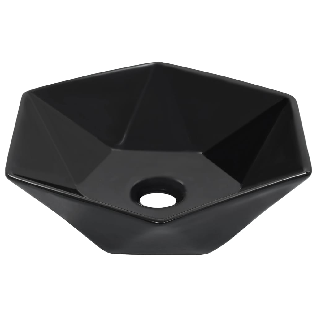 Vidaxl Washbasin 41x36.5x12 cm keramisk sort
