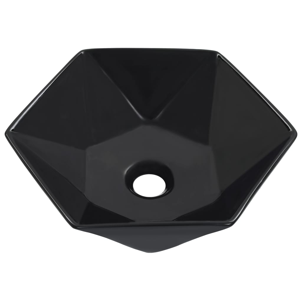 Vidaxl Washbasin 41x36.5x12 cm keramisk sort