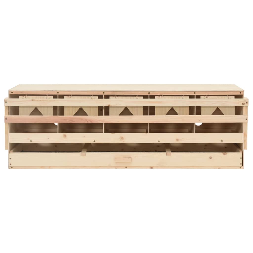 Vidaxl Chicken Shelter 5 Rum 117x33x38 cm Solid fyrretræ