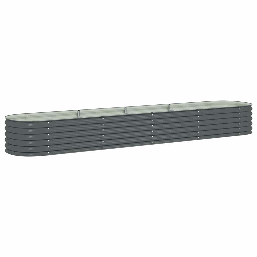 Vidaxl Planter Insert 400x80x44 cm galvaniseret stålgrå