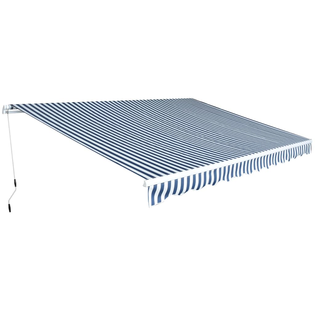 Vidaxl Laifel manuelt udvides 450 cm blå hvid