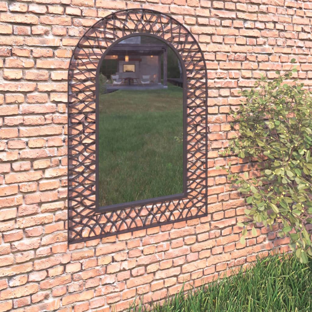 Vidaxl Garden Wall Mirror Bent 50x80 cm sort