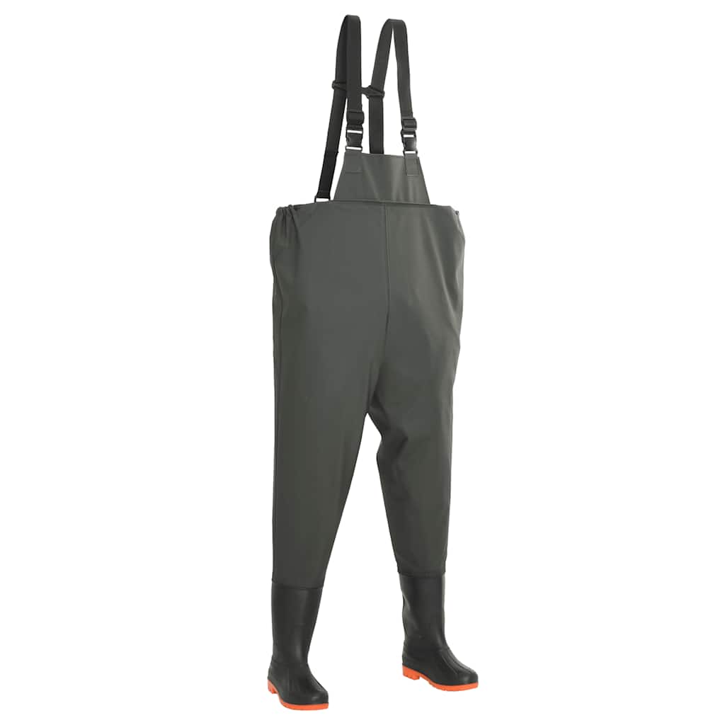 Vidaxl Waadbroek med støvler Størrelse 42 Grøn